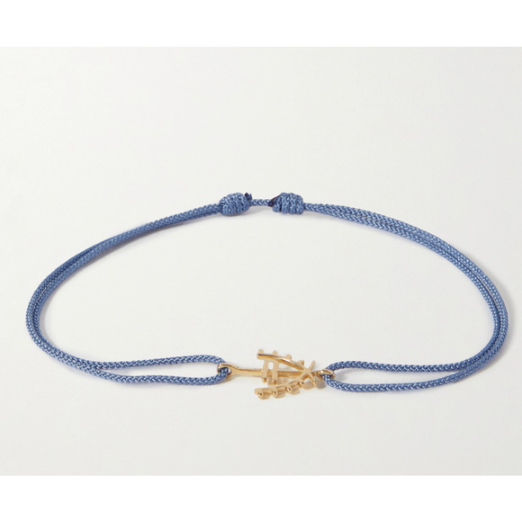 LUIS MORAIS Gold and Cord Bracelet